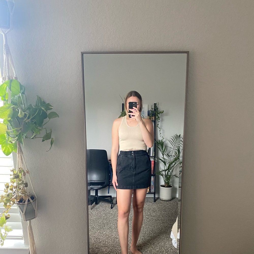 Black Jean Skirt